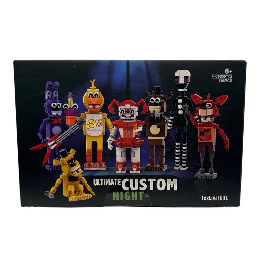 FNAF Horror Figures Ultimate Custom Night Festival Gift Set 696 Pieces